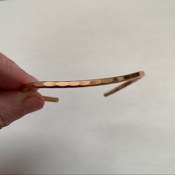 Small Rose Gold Fill Cuff Bracelet - Picture 4 of 6